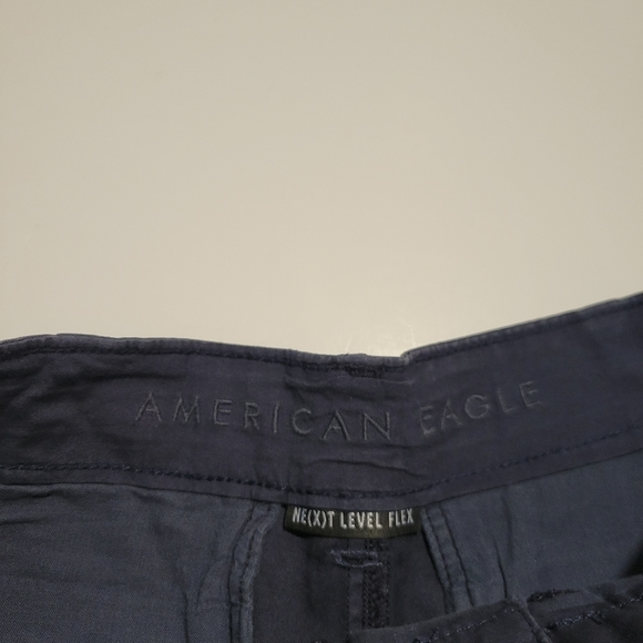 Mens Navy Blue cargo shorts - Picture 3 of 5